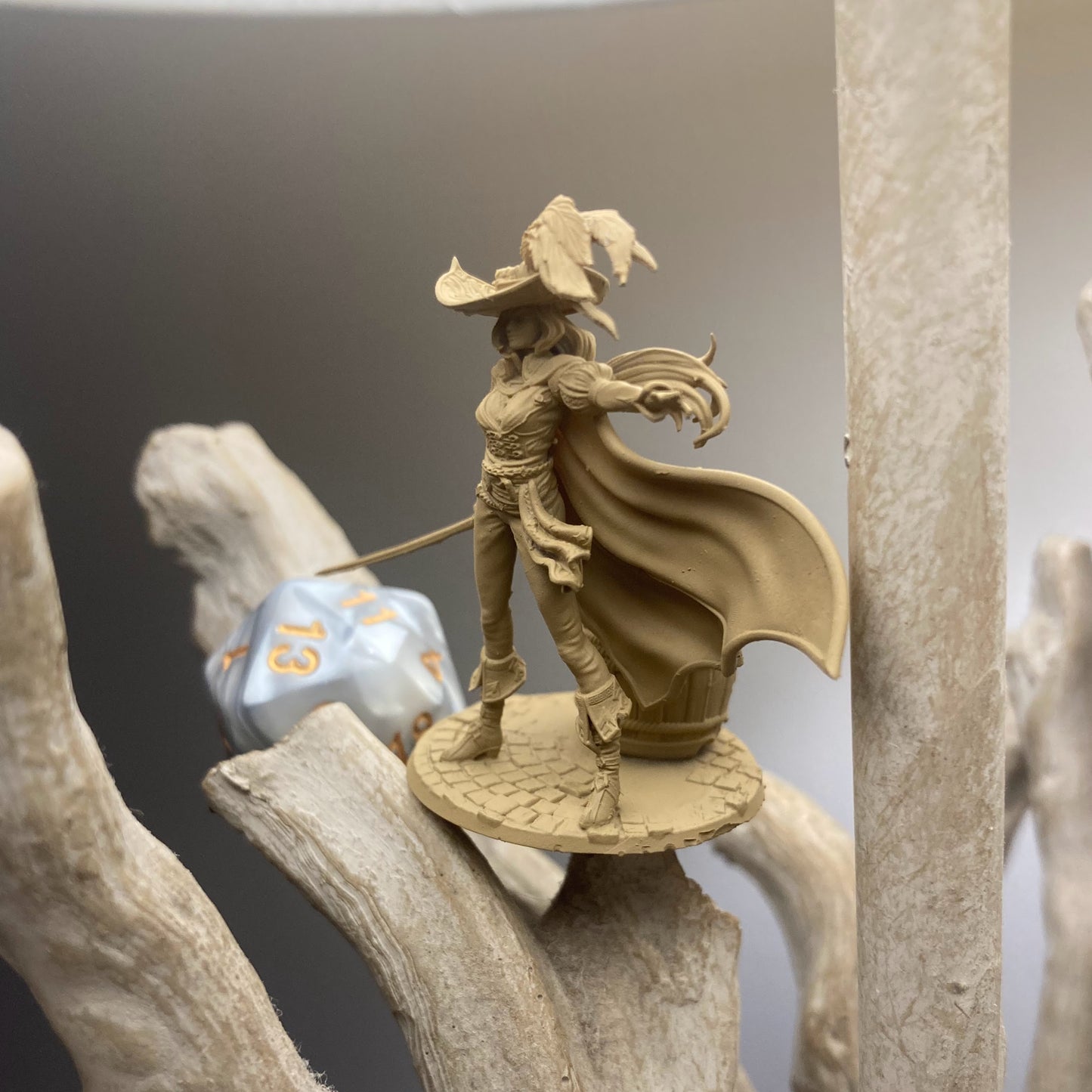 Elle the Musketeer | 32mm–140mm | 3D Printed Figure | Art Piece | Nerikson | Nerdy Creations