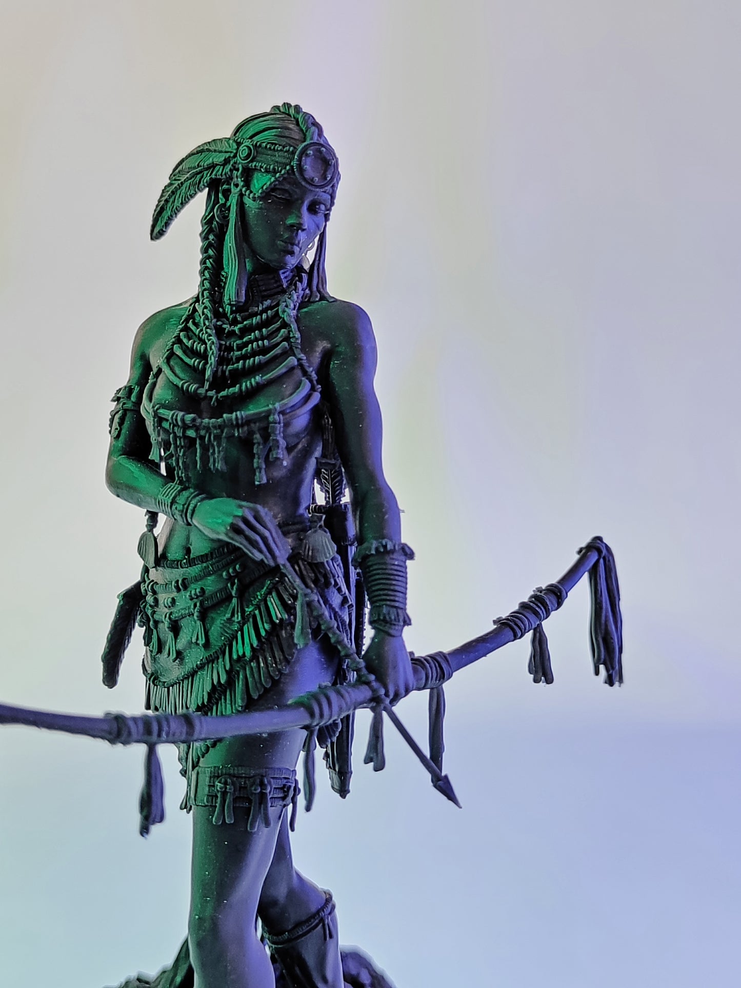 Kora, the Tribal Warrior | 32mm–140mm | 3D Printed Figure | Art Piece | Nerikson | Nerdy Creations