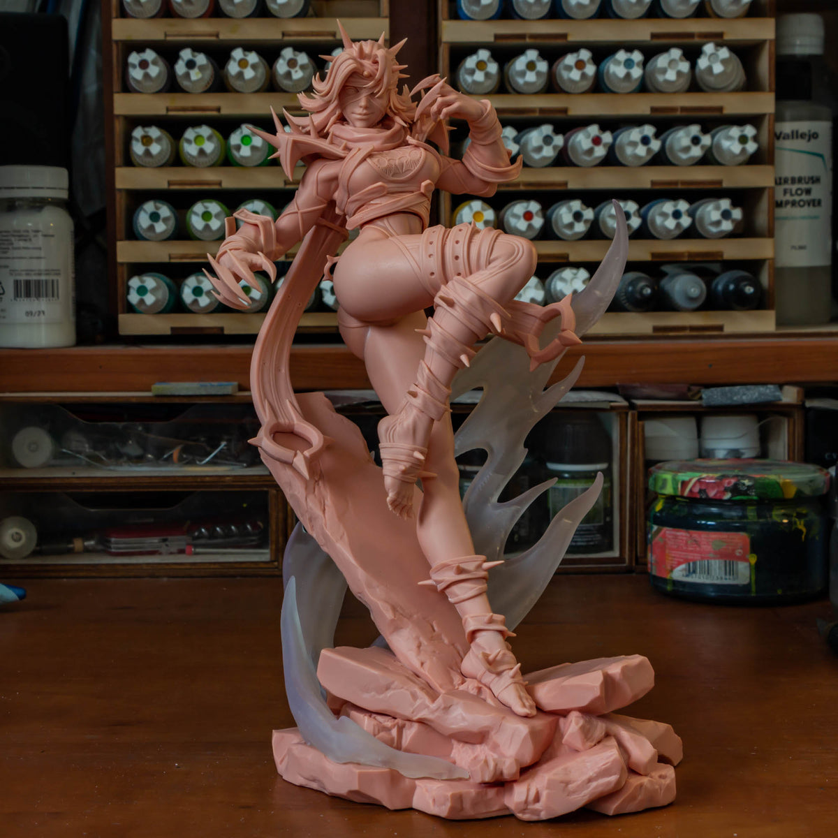 Invisible Woman Malice Base Option 2, Hair Front Style 2 resin figure
