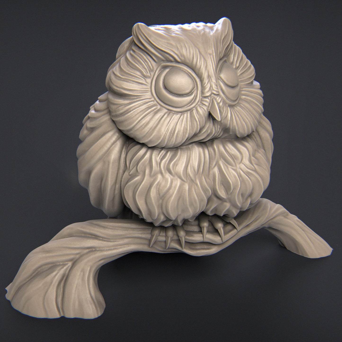 Bubu the Owl | 32mm & 75mm | 3D Printed Figure | Art Piece | Nerikson | Nerdy Creations