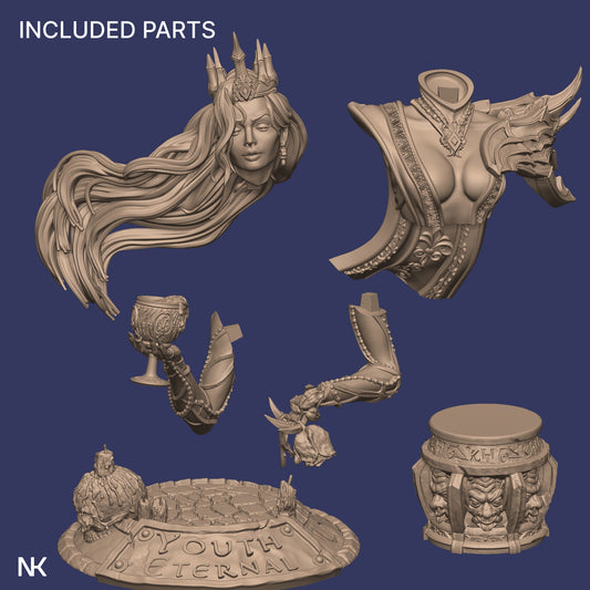 Youth Eternal | 32mm & 140mm | 3D Printed Figure | Art Piece | Nerikson | Nerdy Creations