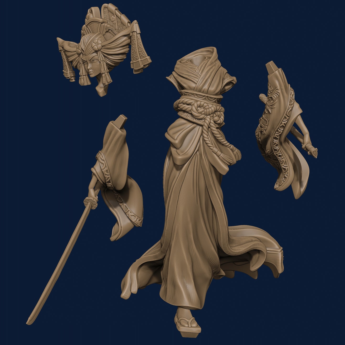 Oyumi the Empress | 32mm–140mm | 3D Printed Figure | Art Piece | Nerikson | Nerdy Creations