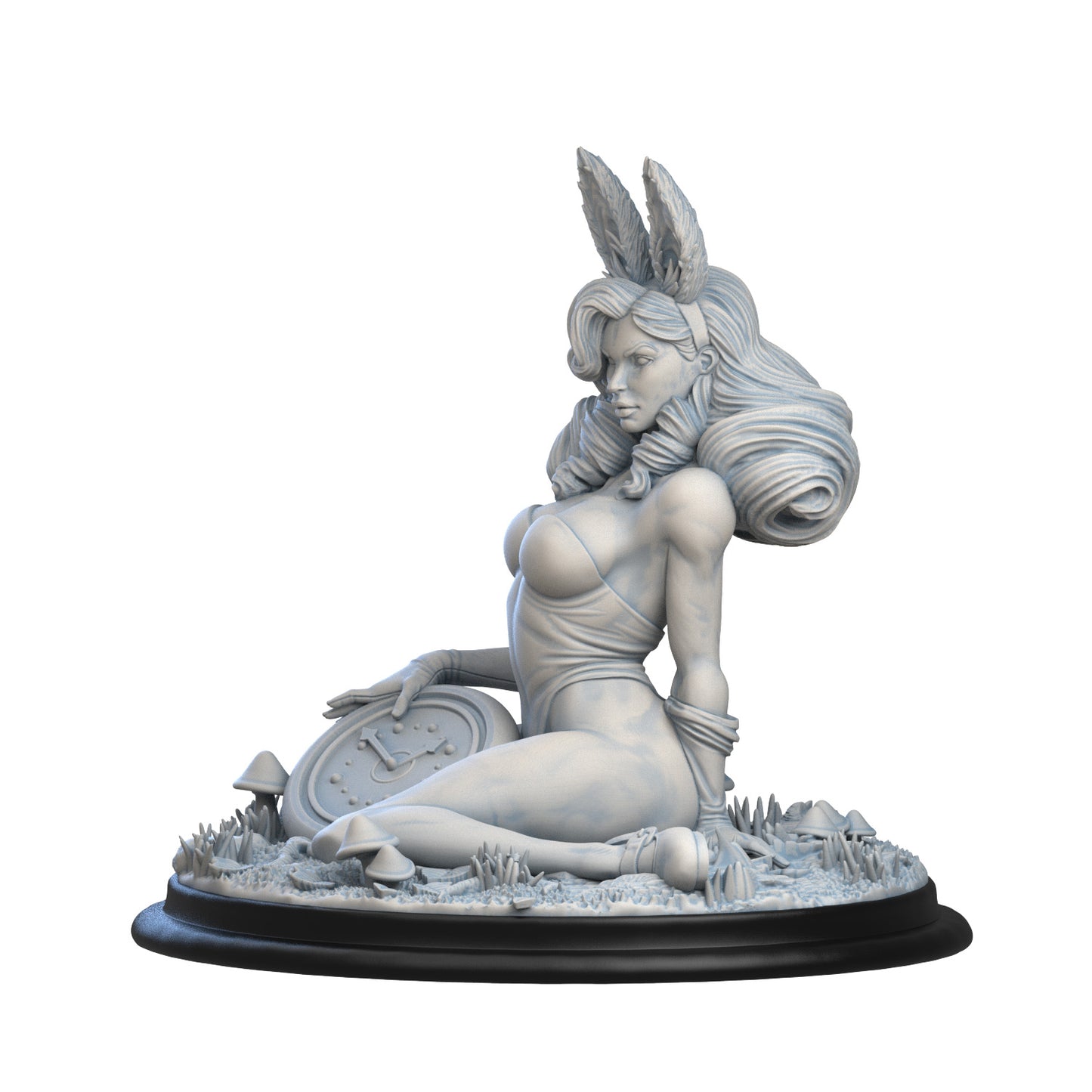 Alice in Creepyland — White Rabbit Pinup | 3D Printed Figure | Art Piece | Siryll | Nerdy Creations