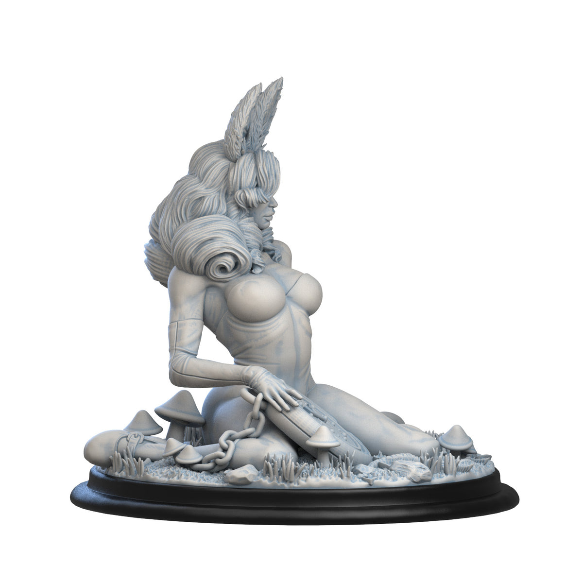 White Rabbit Pinup | 3D Printed Pinup | Art Piece | Siryll Arts | Nerdy Creations