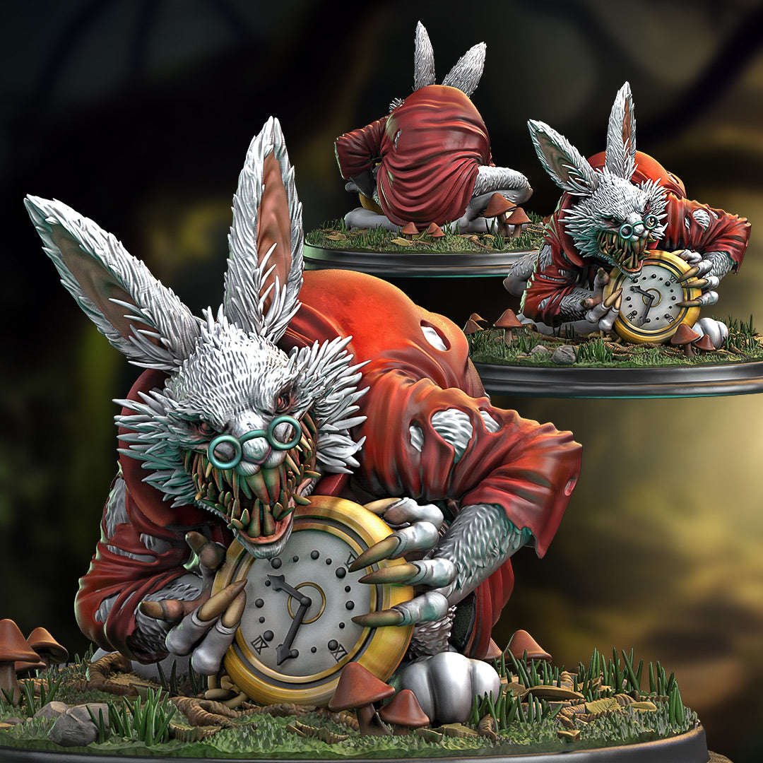Alice in Creepyland — White Rabbit | 3D Printed Figure | Art Piece | Siryll | Nerdy Creations