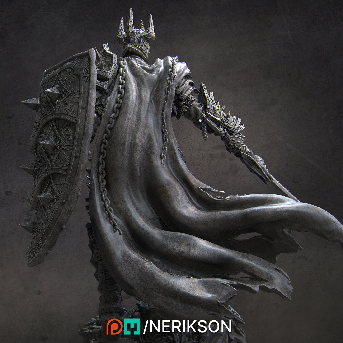 Vaeter the Branded Knight | 32mm–140mm | 3D Printed Figure | Art Piece | Nerikson | Nerdy Creations