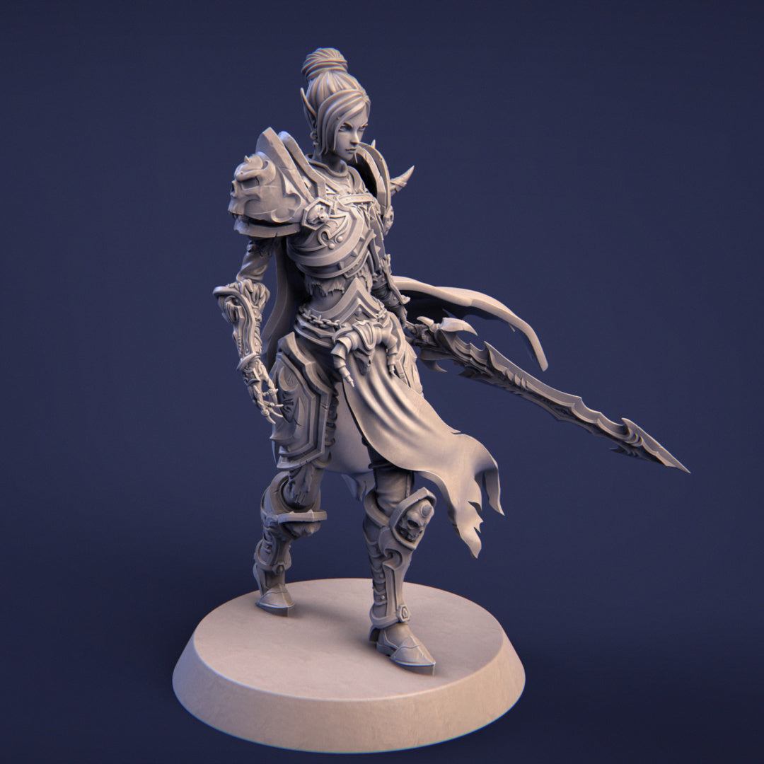 Ashinna, the Elven Revenant | 32mm–225mm | 3D Printed Figure | Art Piece | Nerikson | Nerdy Creations