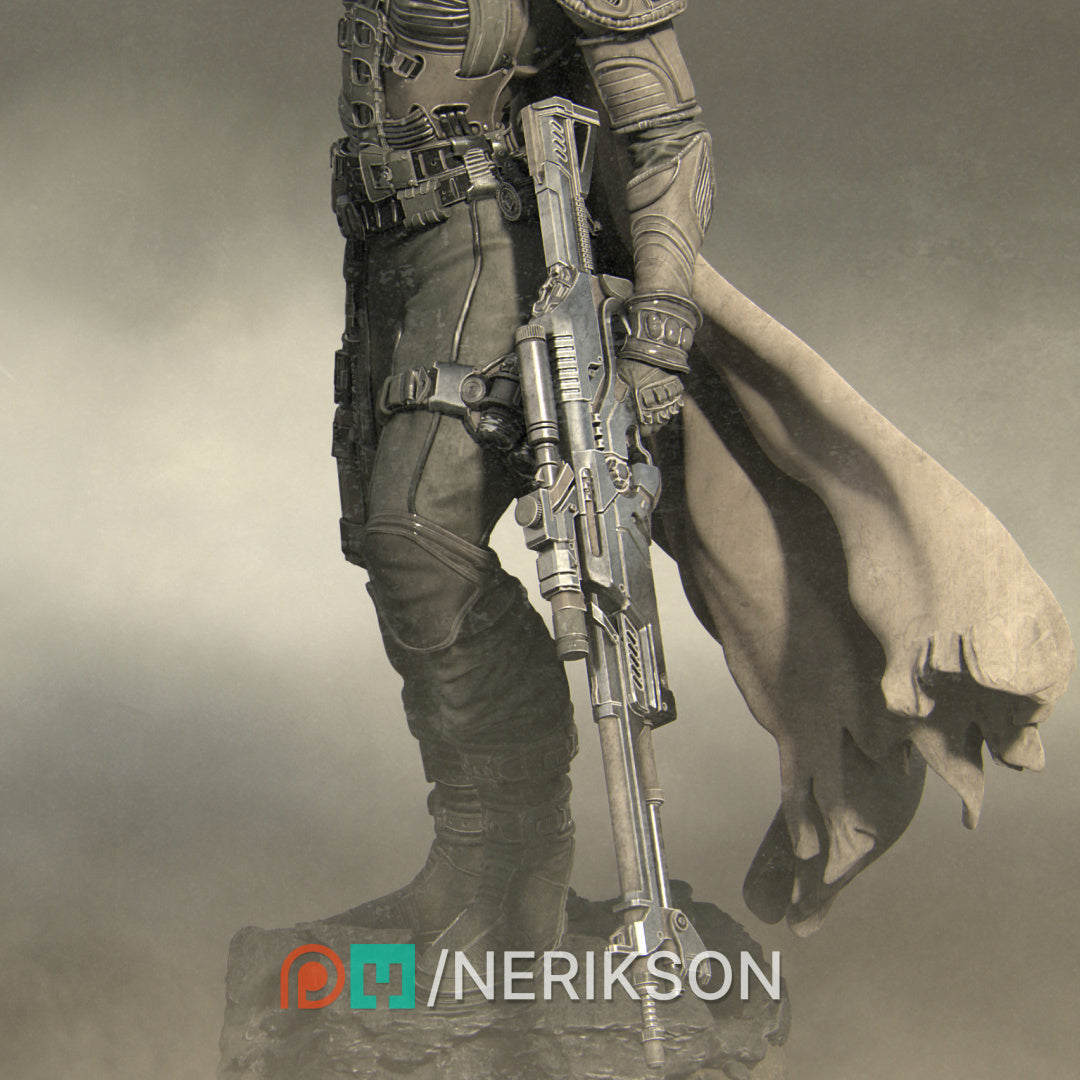 Alyara the Traveler (fka Space Engineer) | 75mm & 140mm | 3D Printed Figure | Art Piece | Nerikson | Nerdy Creations
