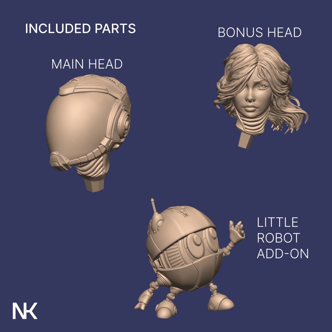 Alyara the Traveler (fka Space Engineer) | 75mm & 140mm | 3D Printed Figure | Art Piece | Nerikson | Nerdy Creations