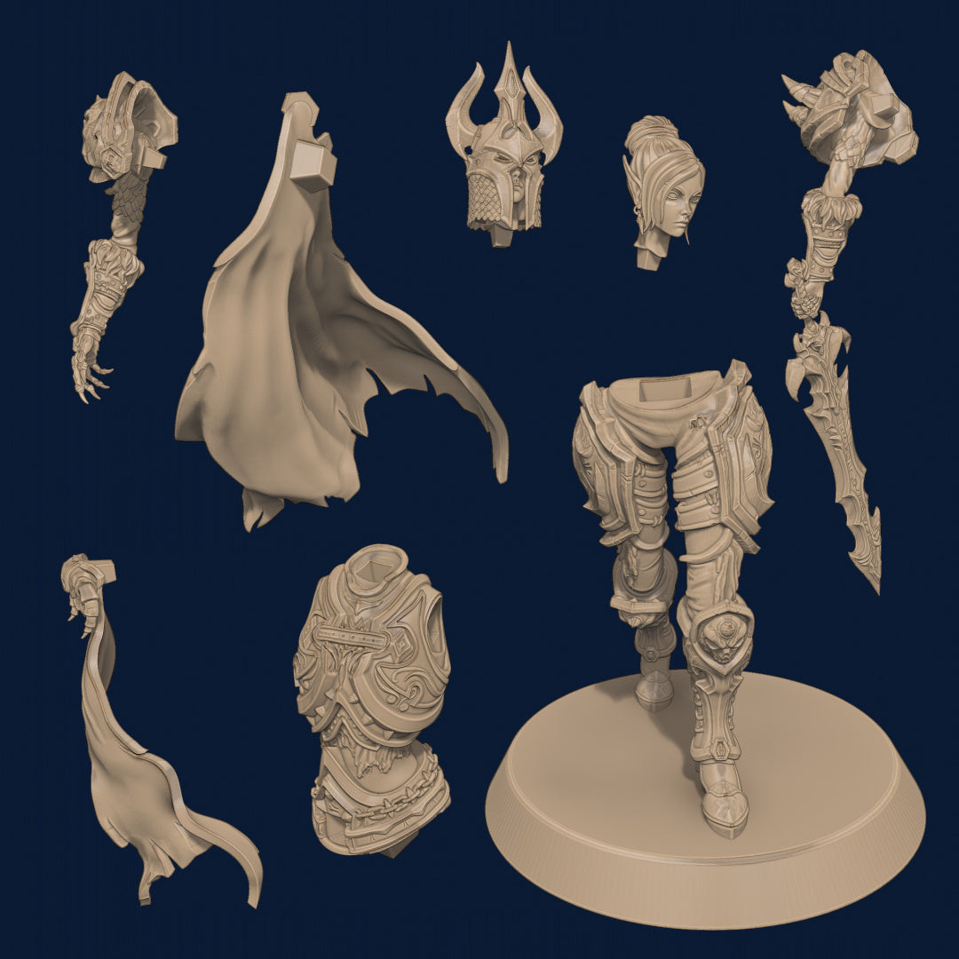 Ashinna, the Elven Revenant | 32mm–225mm | 3D Printed Figure | Art Piece | Nerikson | Nerdy Creations