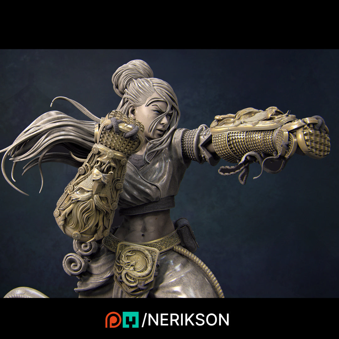 Kaida the Little Dragon | 32mm & 75mm | 3D Printed Figure | Art Piece | Nerikson | Nerdy Creations