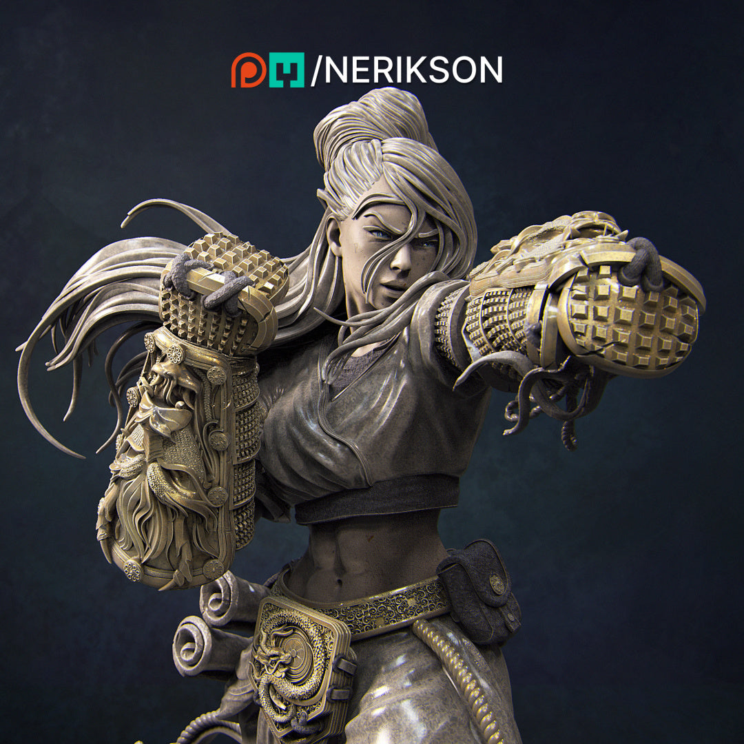 Kaida the Little Dragon | 32mm & 75mm | 3D Printed Figure | Art Piece | Nerikson | Nerdy Creations