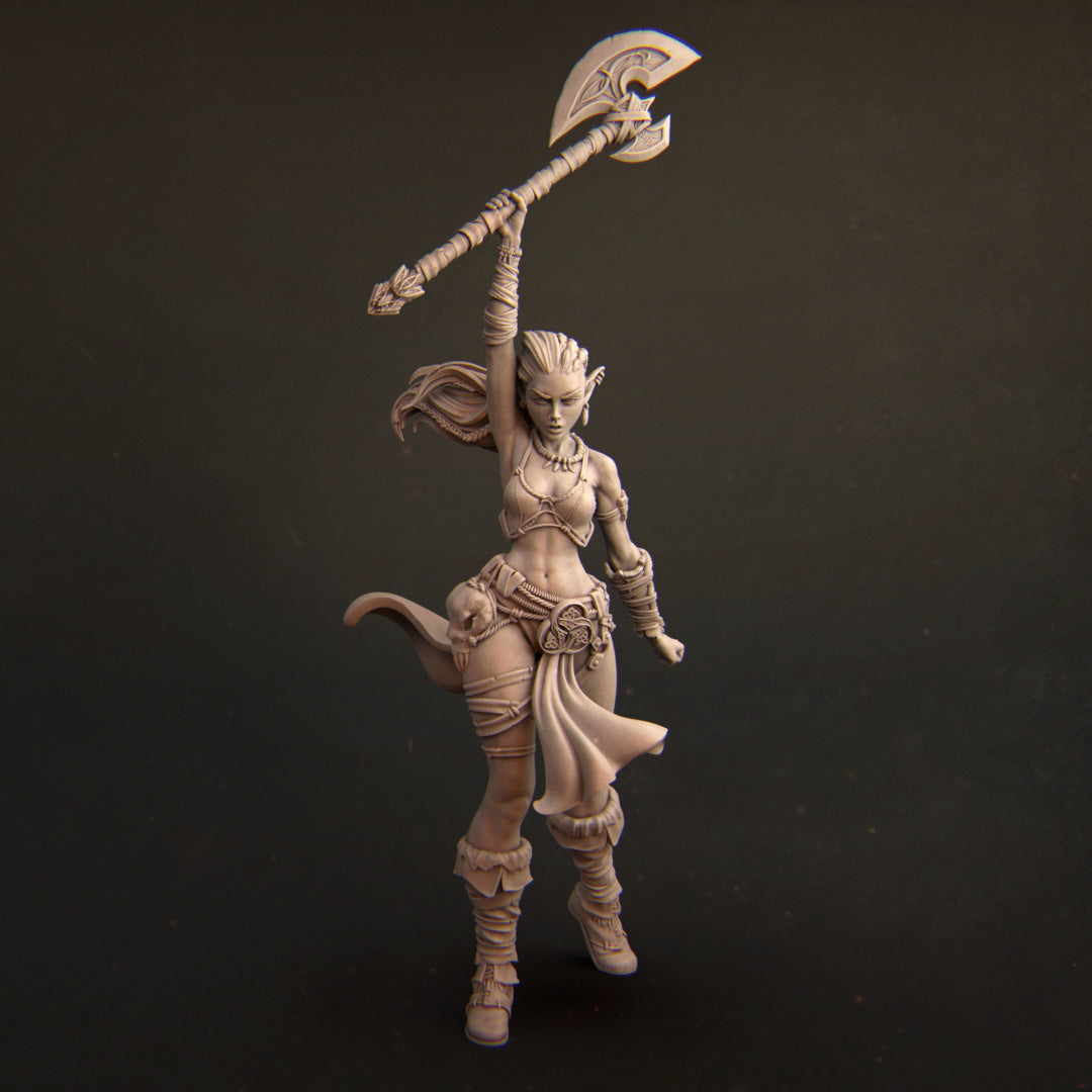Sia the Barbarian | 32mm–140mm | 3D Printed Figure | Art Piece | Nerikson | Nerdy Creations