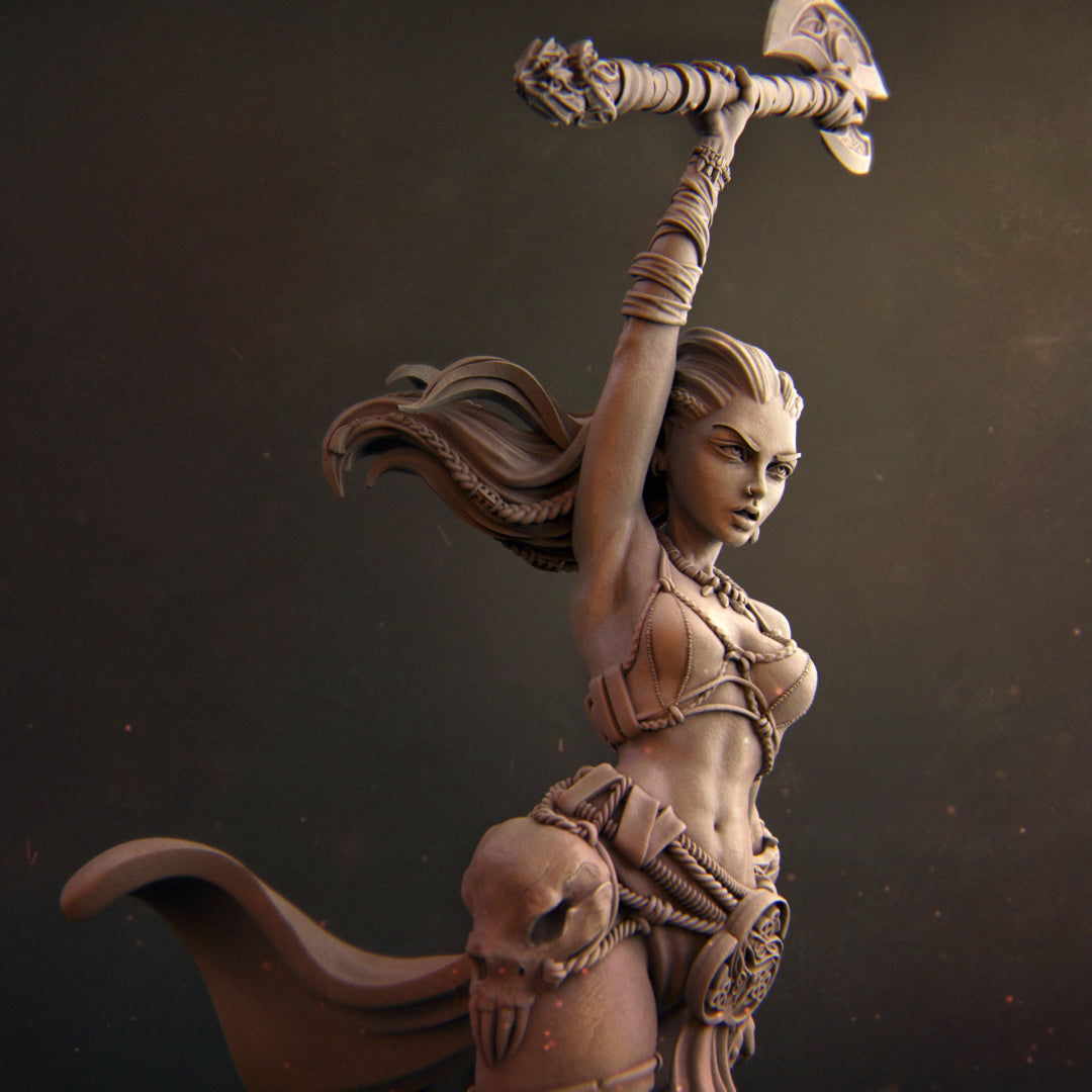 Sia the Barbarian | 32mm–140mm | 3D Printed Figure | Art Piece | Nerikson | Nerdy Creations