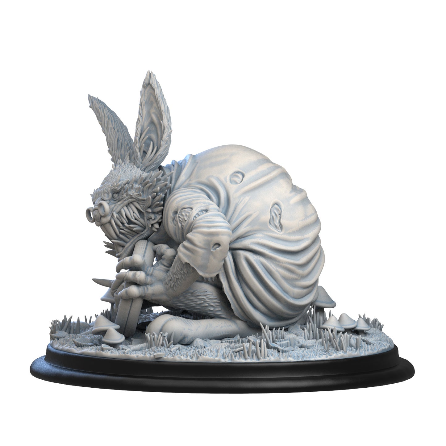 Alice in Creepyland — White Rabbit | 3D Printed Figure | Art Piece | Siryll | Nerdy Creations